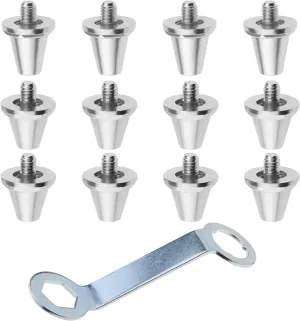 12Pcs Football Shoe Studs Replacement Compatible with Nike Compatible with Puma Compatible with New Balance Aluminium Alloy Football Studs