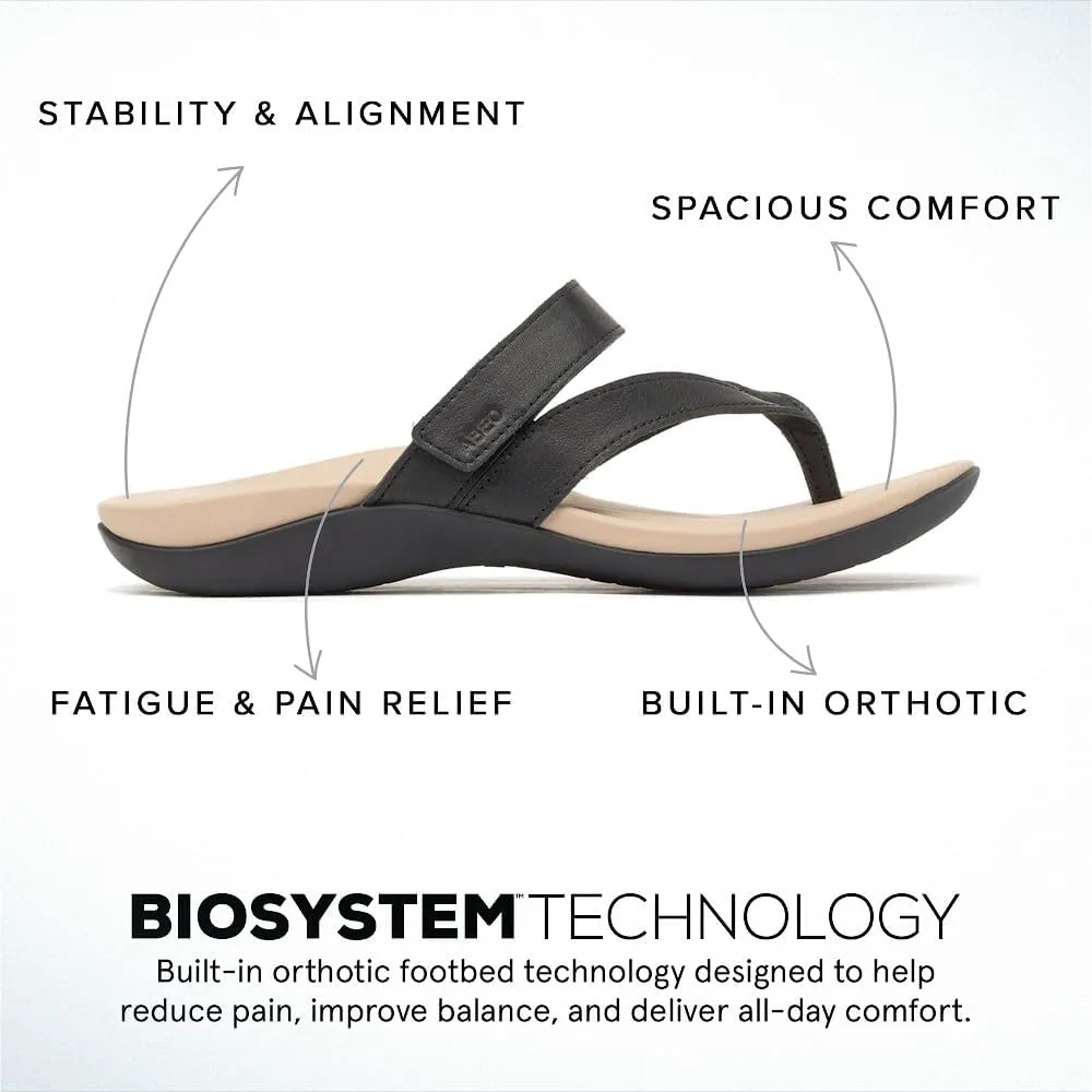 ABEO Oasis Thong Sandals For Women | Arch Support Sandals | Built-In Orthotic Insole | Plantar Fasciitis Pain Relief