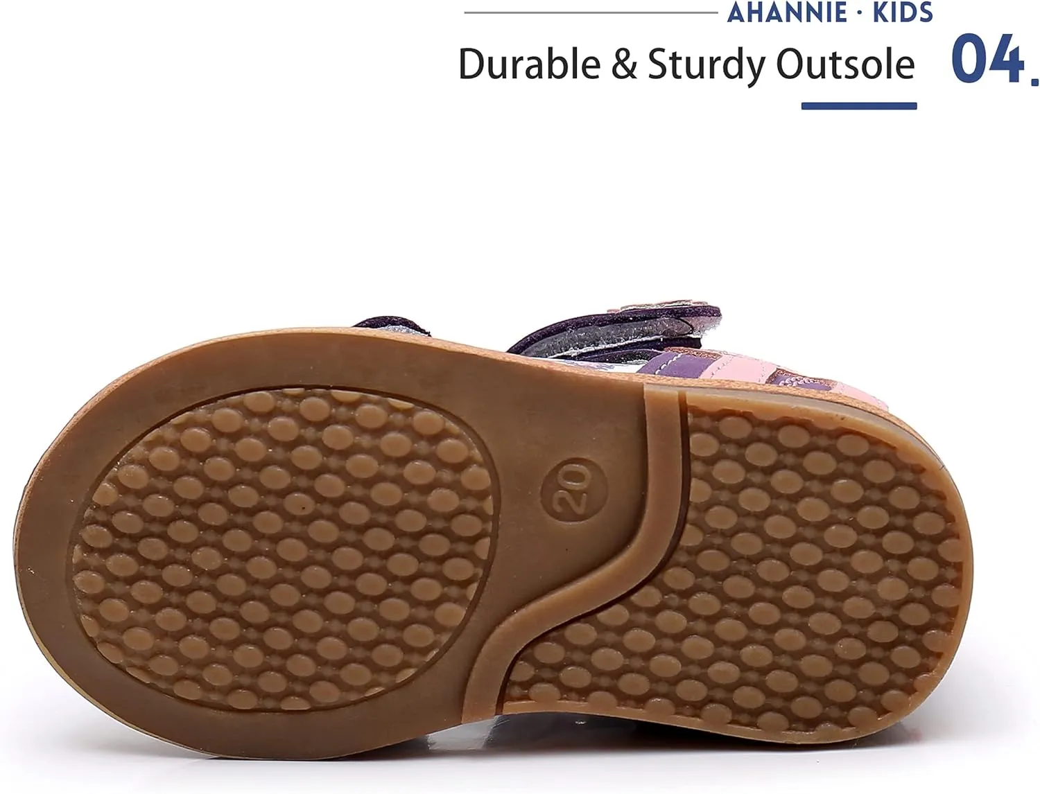 Ahannie Boys Girls Sandals for Toddler & Little Kids Closed Toe Summer Shoes with Hook Loop