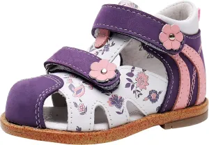 Ahannie Boys Girls Sandals for Toddler & Little Kids Closed Toe Summer Shoes with Hook Loop