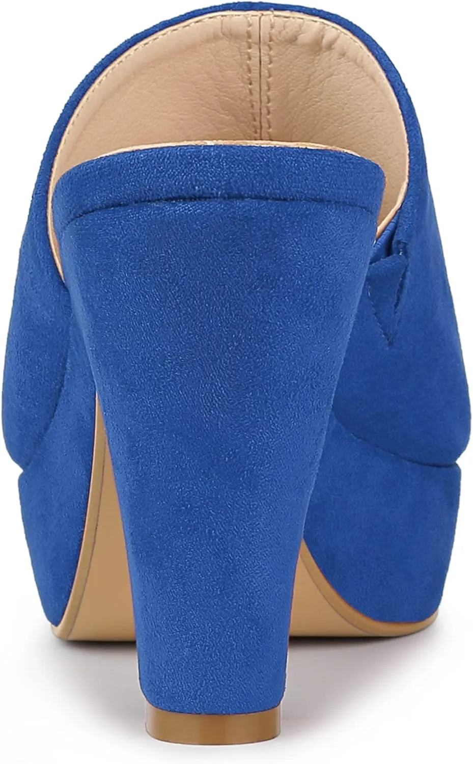Allegra K Women's Open Toe Platform Chunky Heel Slides Sandals
