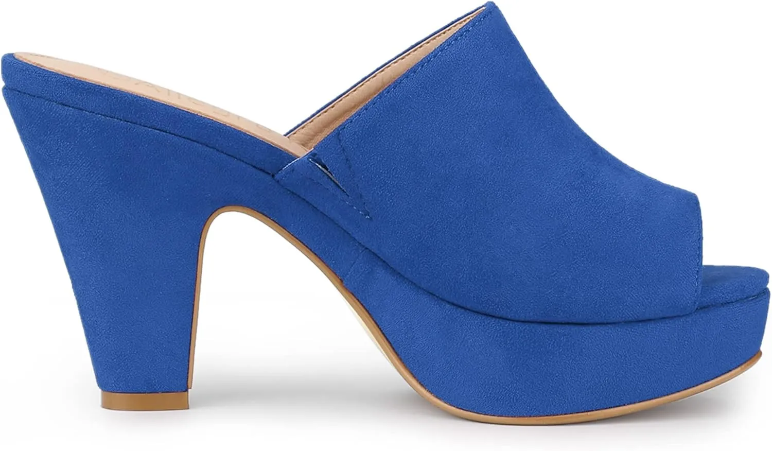 Allegra K Women's Open Toe Platform Chunky Heel Slides Sandals