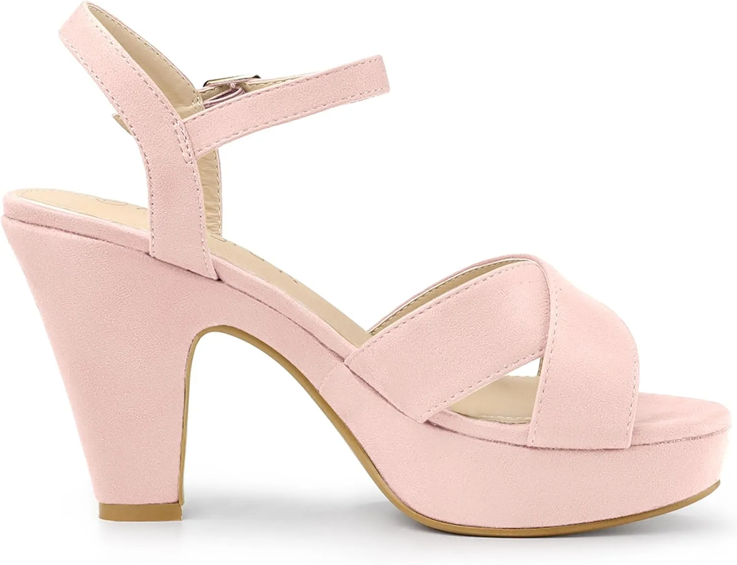Allegra K Women's Platform Chunky Heels Slingback Sandals
