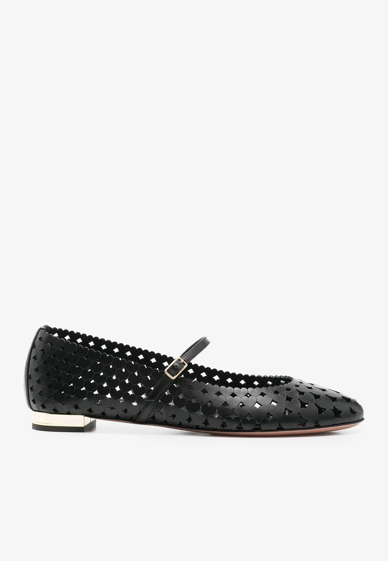 Amourose Openwork Leather Ballet Flats