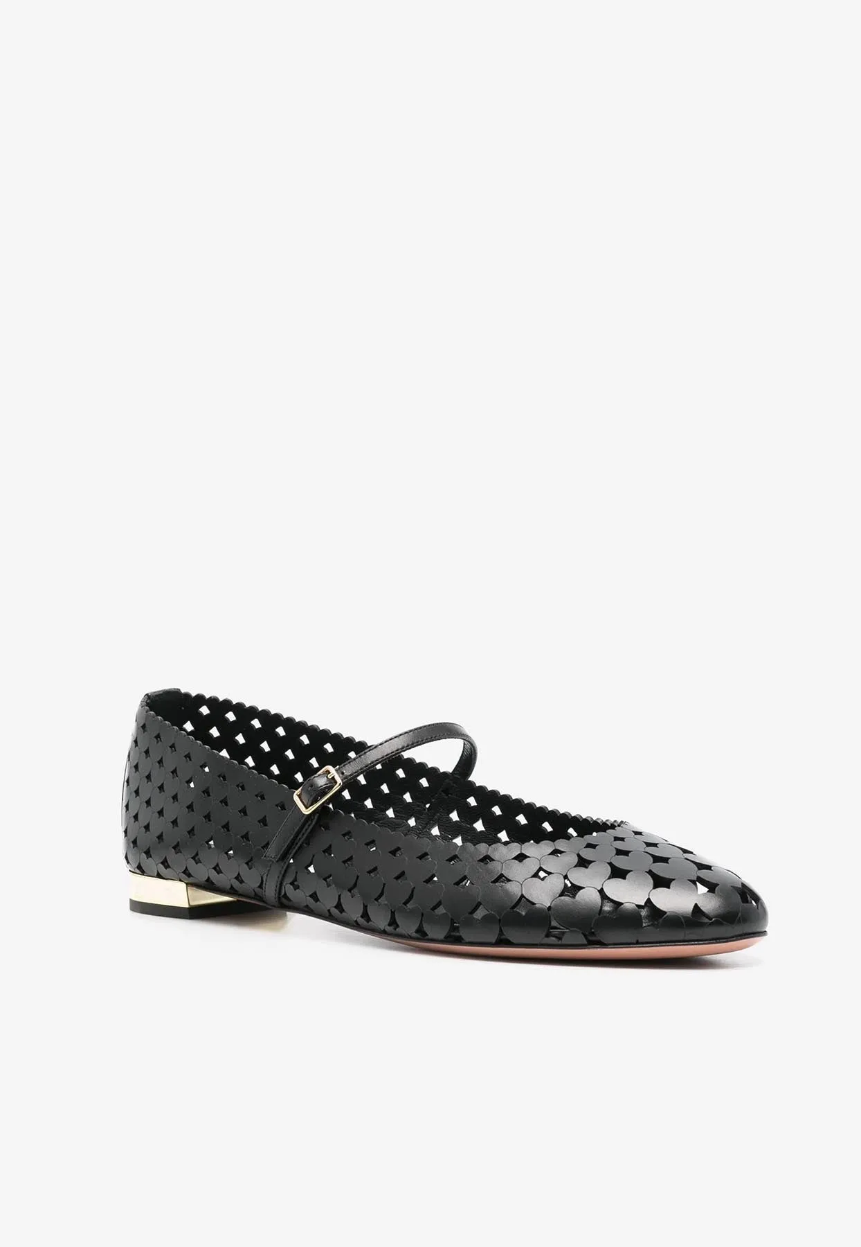 Amourose Openwork Leather Ballet Flats