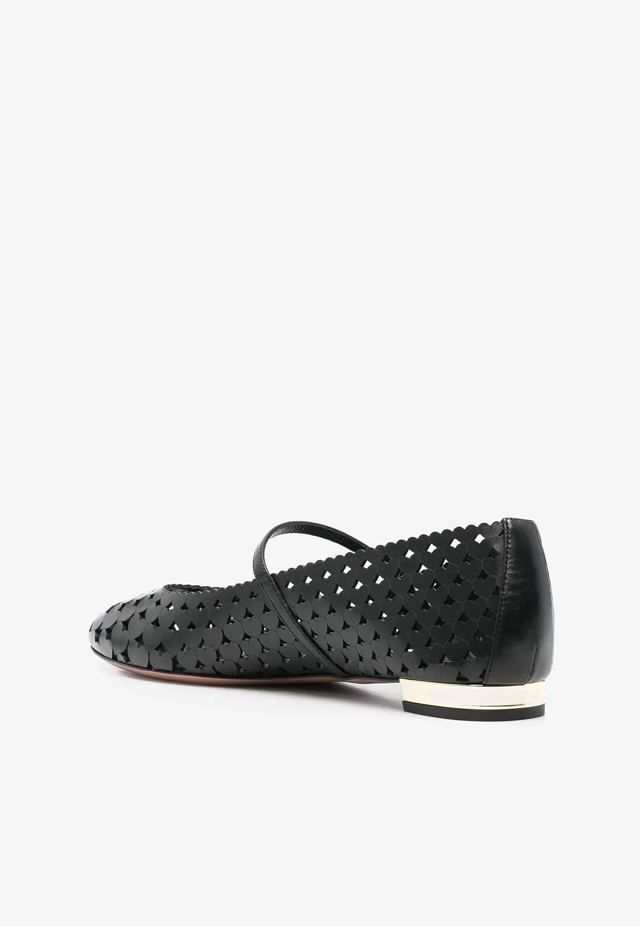 Amourose Openwork Leather Ballet Flats