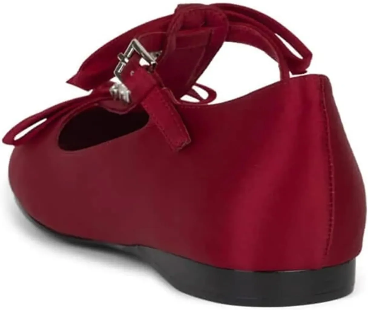 Arqa Women's T-Strap Ballet Flat with Pearl and Bow Detail Ballet Slipper Dressy Comfortable Work Office Low Heel Flats Wedding Ballerina Slip On Vintage Mary Jane Flats Shoes