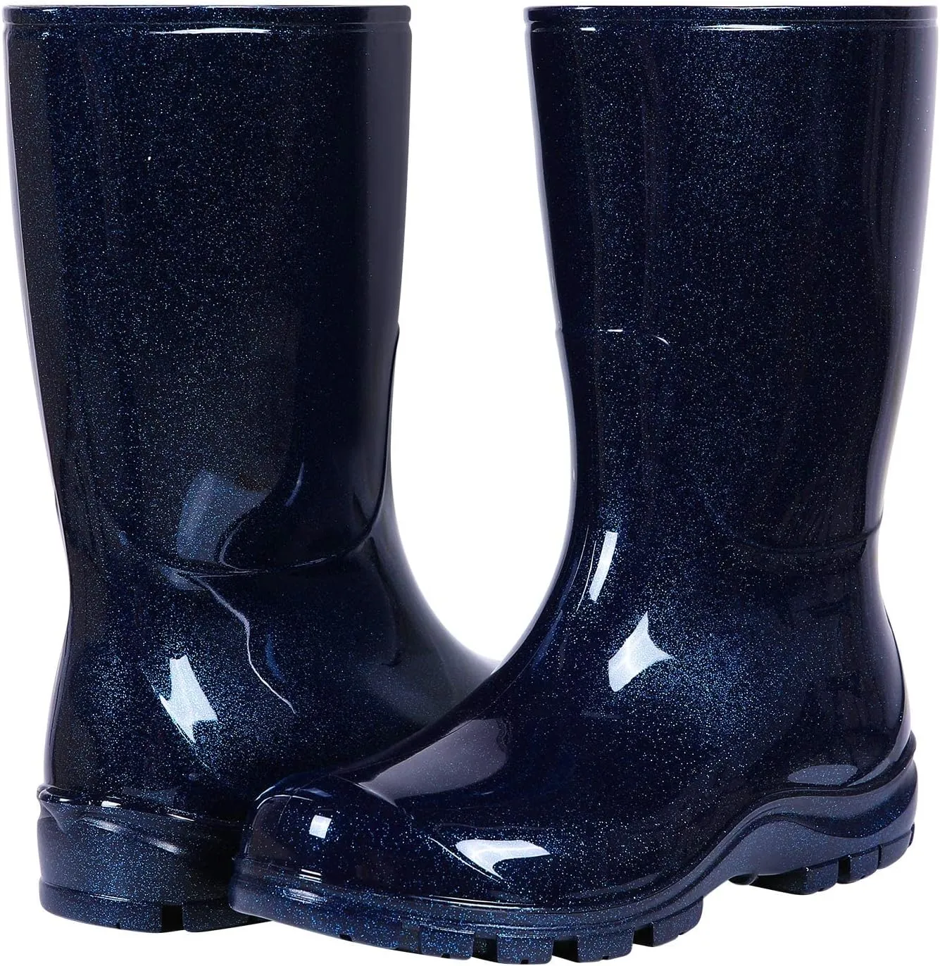 Asgard Women's Mid Calf Rain Boots Printed Waterproof Rubber Boots Short Garden Shose