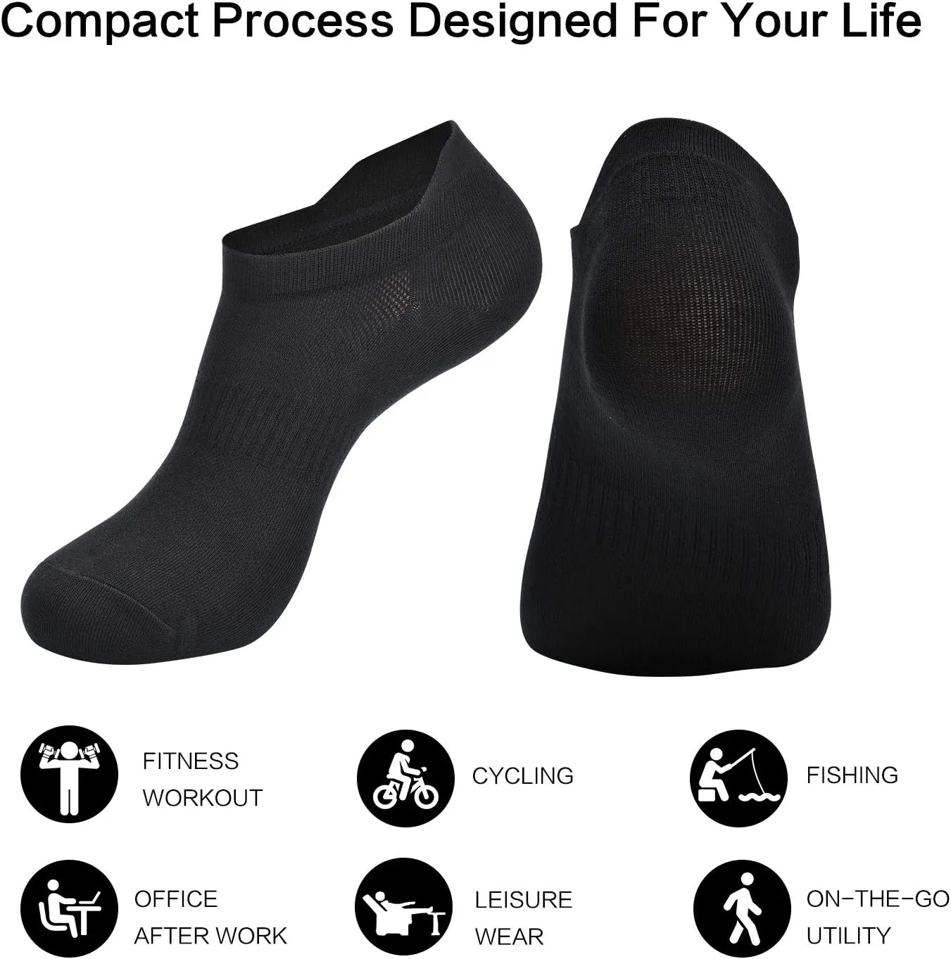 ATBITER Ankle Socks Womens and Men Thin Athletic Running Low Cut No Show Socks With Heel Tab 6-10 Pairs