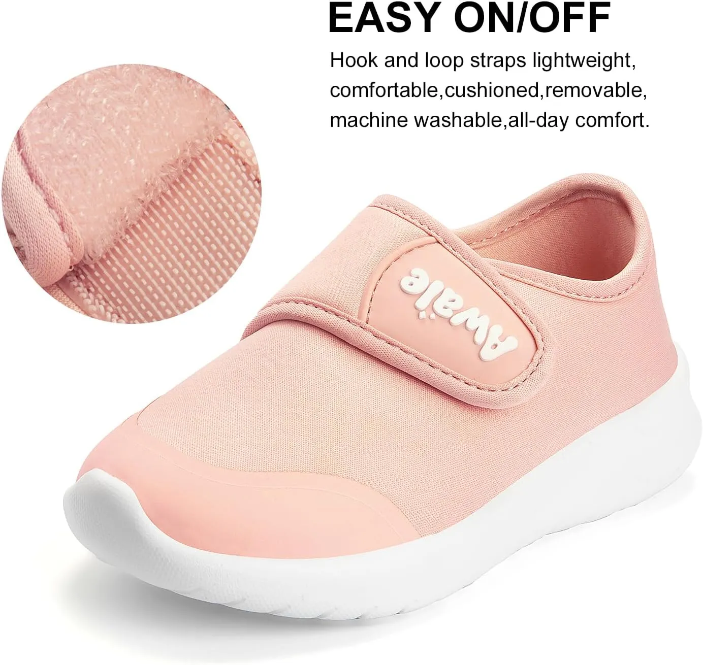 AWALE Toddler Walking Shoes Slip On Toddler Shoes Boys Girls Kids Sports Sneakers Casual School Tennis Shoes