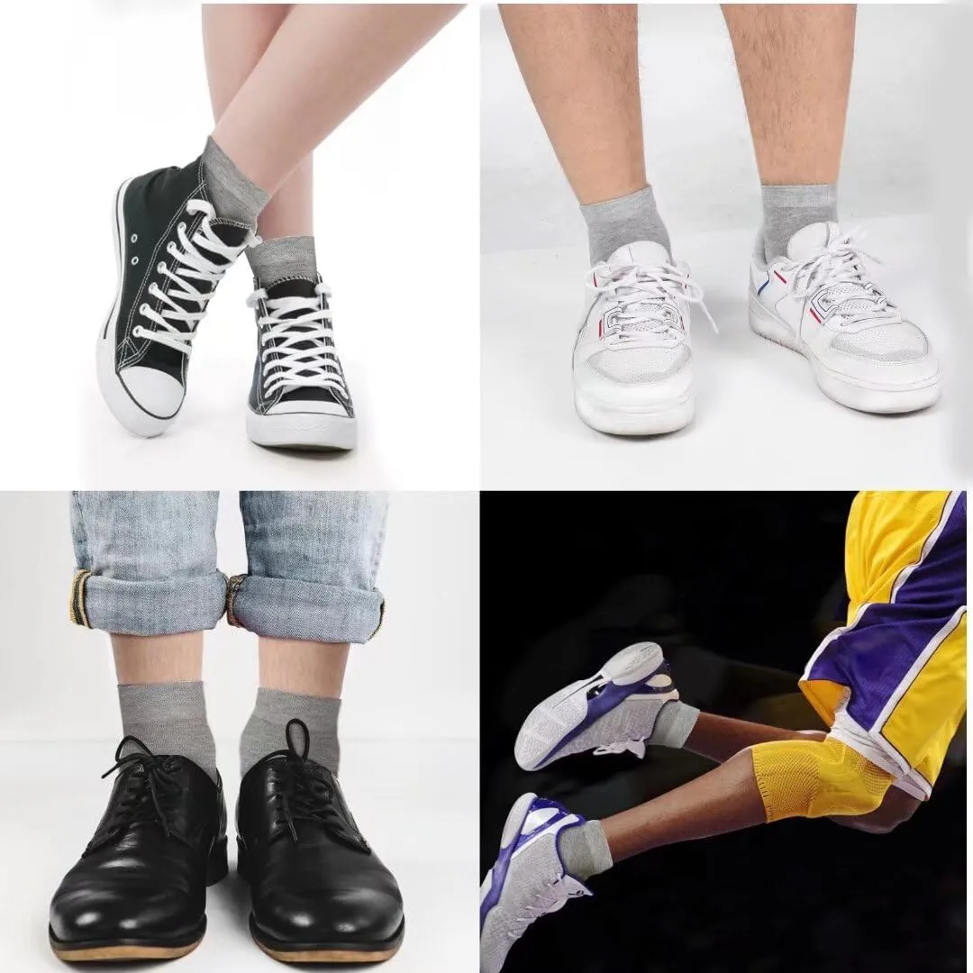 Bamboo Low Quarter Thin Ankle Sock for Men and Women Natural Breathable Comfortable Socks 6 Pairs