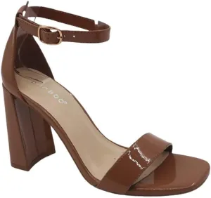 BAMBOO Women's Chunky High Heel Ankle Strap Sandals