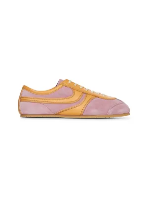 Blush suede sneakers