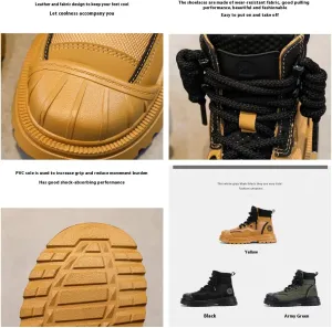 Boys and Girls Hiking Boots Summer Camp Waterproof Anti-collision Non-slip Desert Boots Military Fan Shoes Children's Hiking Shoes Four Seasons