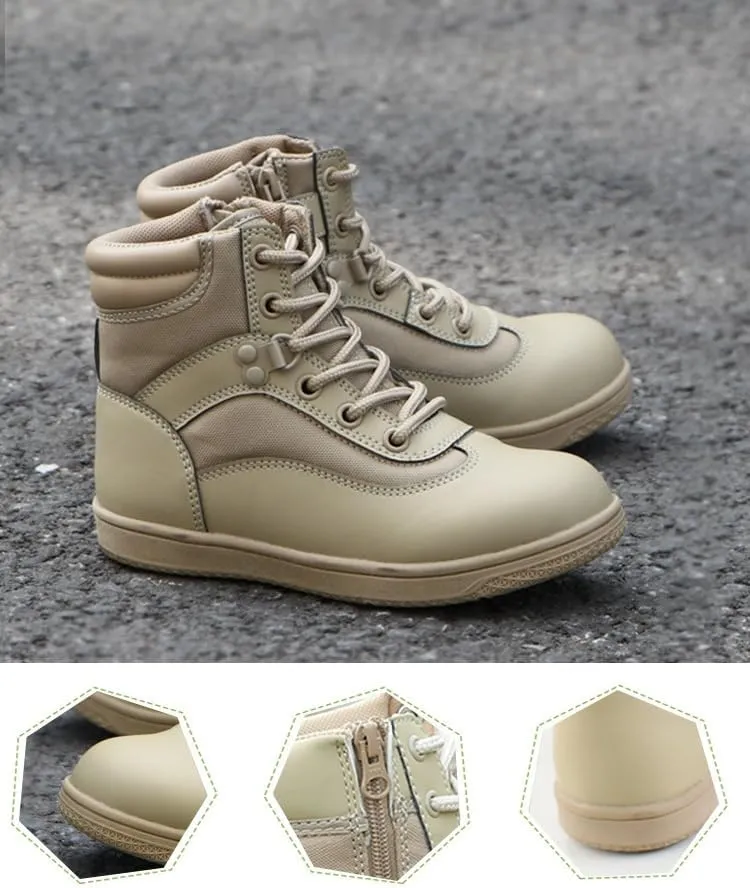 Boys and girls hiking boots summer camp waterproof anti-collision non-slip desert boots military fan shoes children's hiking shoes