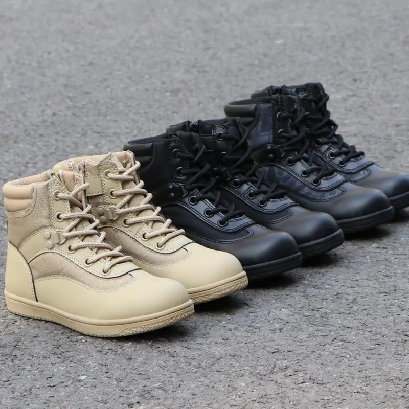 Boys and girls hiking boots summer camp waterproof anti-collision non-slip desert boots military fan shoes children's hiking shoes