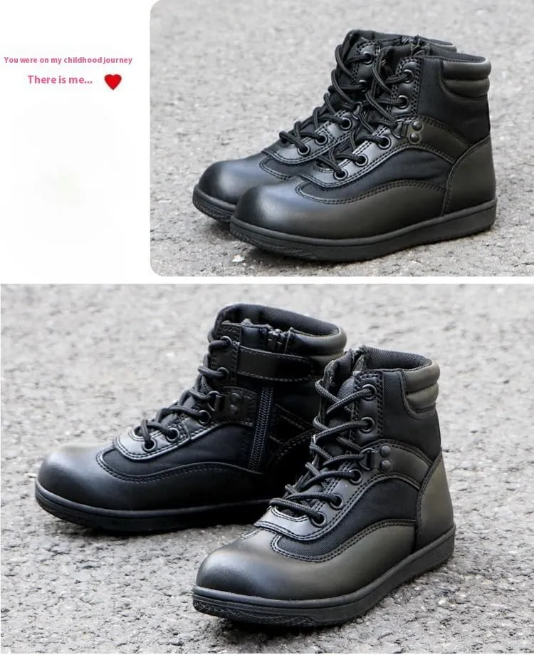 Boys and girls hiking boots summer camp waterproof anti-collision non-slip desert boots military fan shoes children's hiking shoes