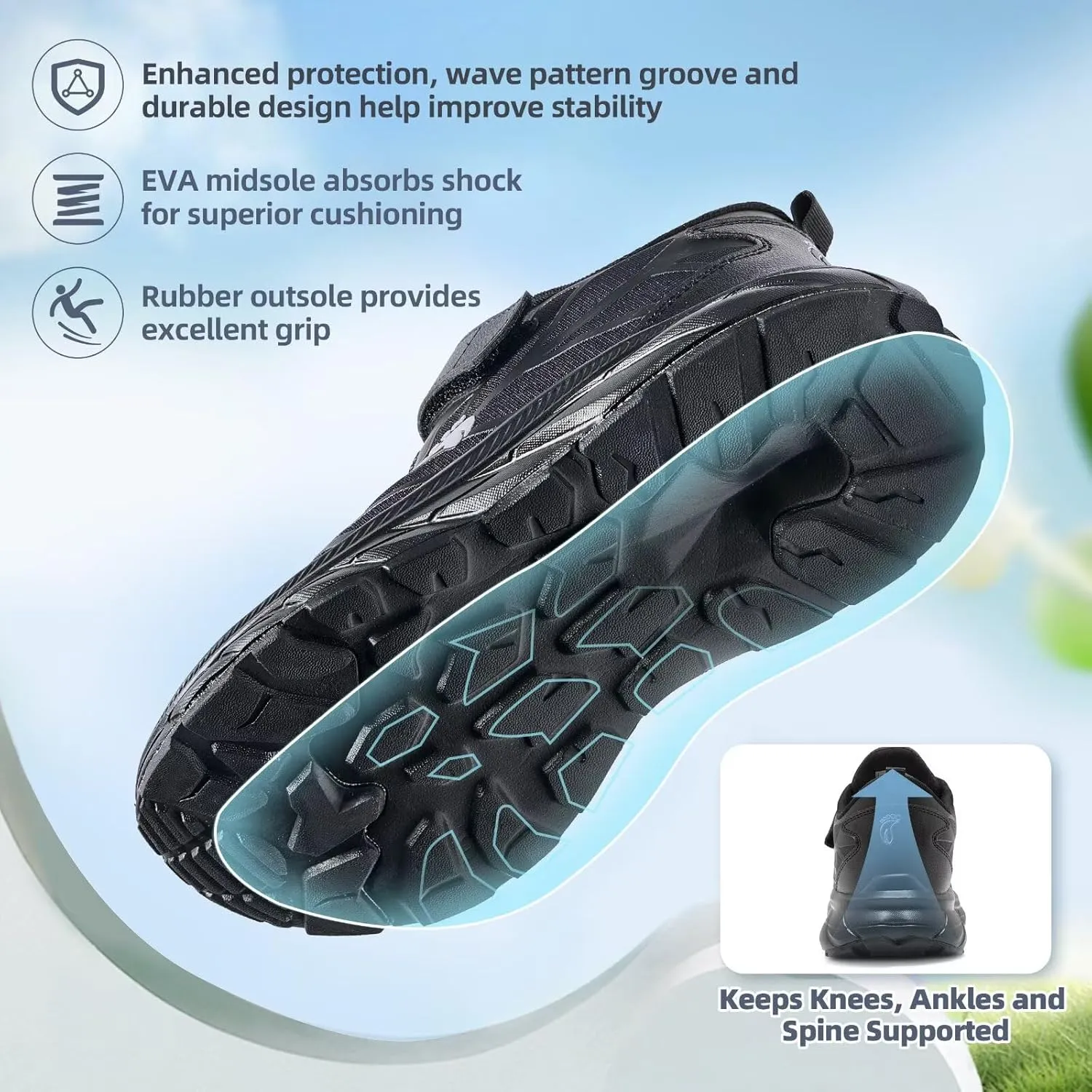 Boys Girls Kids Orthopedic Walking Shoes: Comfortable Casual Plantar Fasciitis Arch Support Athletic Running Sneakers, Orthotic Breathable School Sports Tennis Shoes for Foot and Pain Relief