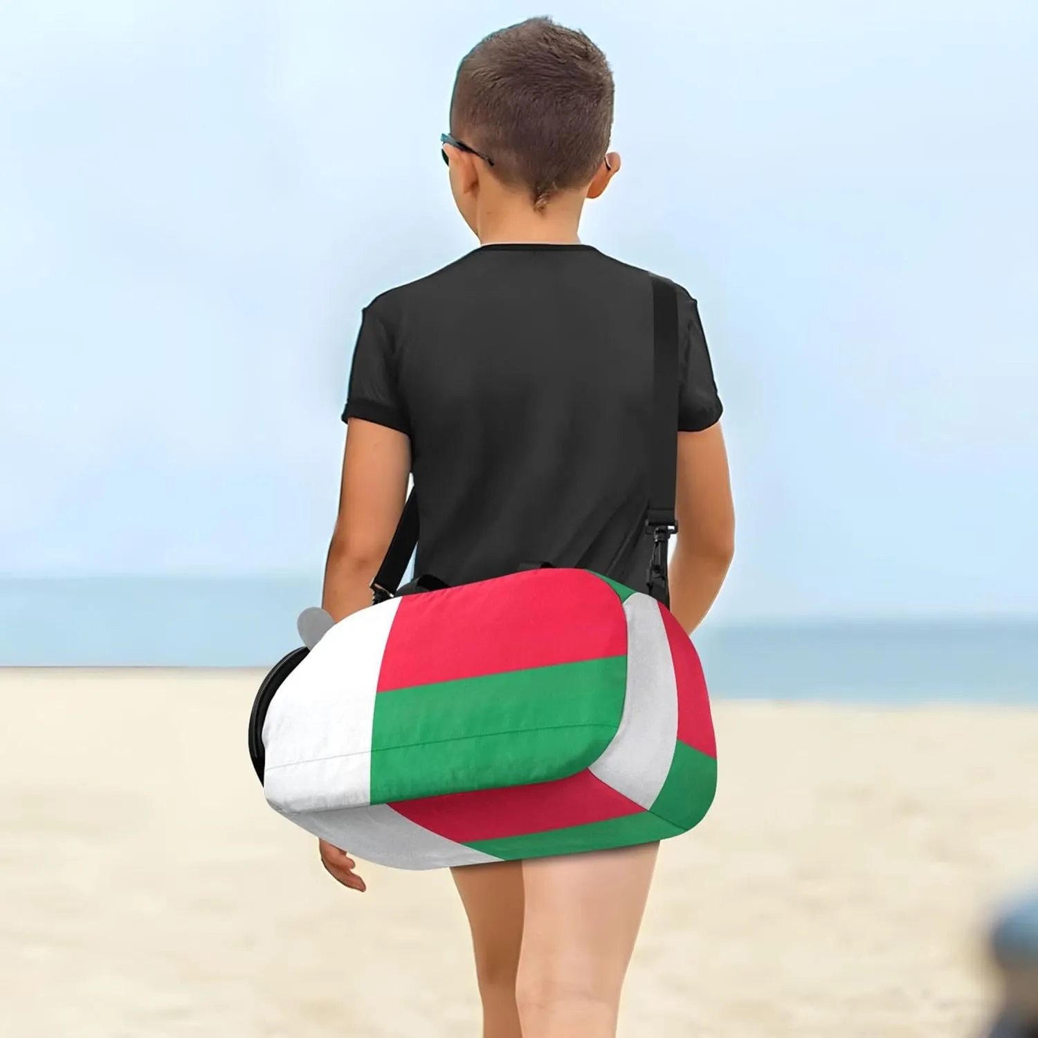 Carry on Duffel Bag for Boys Weekender Overnight Girls Duffle Bags Travel Tote Gym Duffle Kids Luggage Madagascar Flag