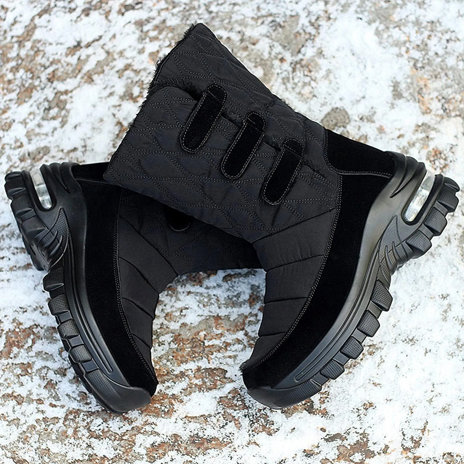 CERYTHRINA Womens Snow Boots Fur Lining Bootie Warm Ankle Booties Outdoor Thickening Winter Shoes
