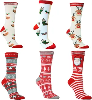 Christmas Socks Colorful Printed Pattern Warm Holiday Skin Friendly Christmas Decoration