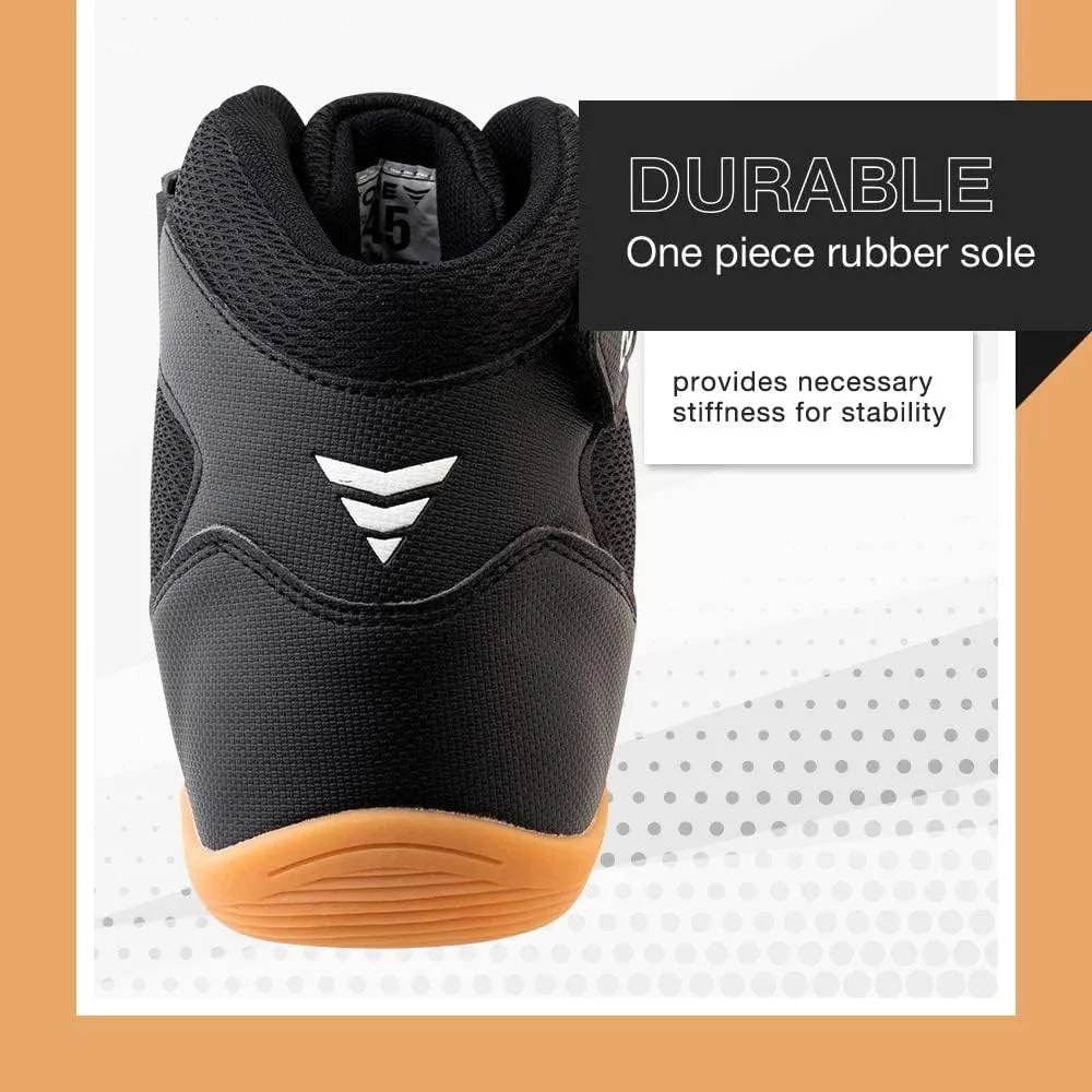 CORE Wrestling Shoes – High Traction Wrestling Shoes for Men, Women, Youth & Kids - Durable Shoes for Wrestling, Boxing, Weightlifting & Bodybuilding – Combat Sports Footwear, Lightweight Gym Shoes