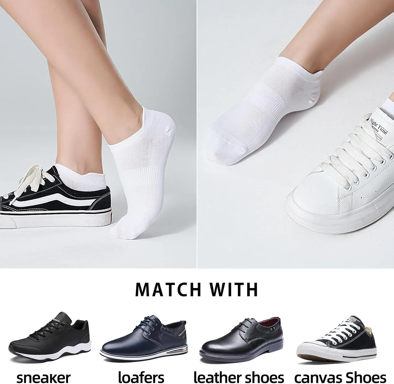 Corlap 8 Pairs Ankle Athletic Running Socks Thin Low Cut Sports Tab Socks for Men and Women