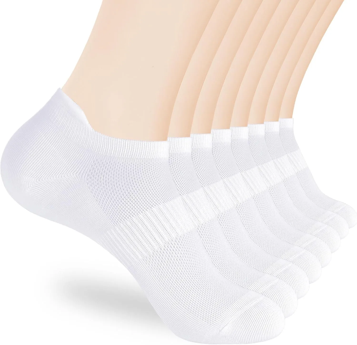 Corlap 8 Pairs Ankle Athletic Running Socks Thin Low Cut Sports Tab Socks for Men and Women