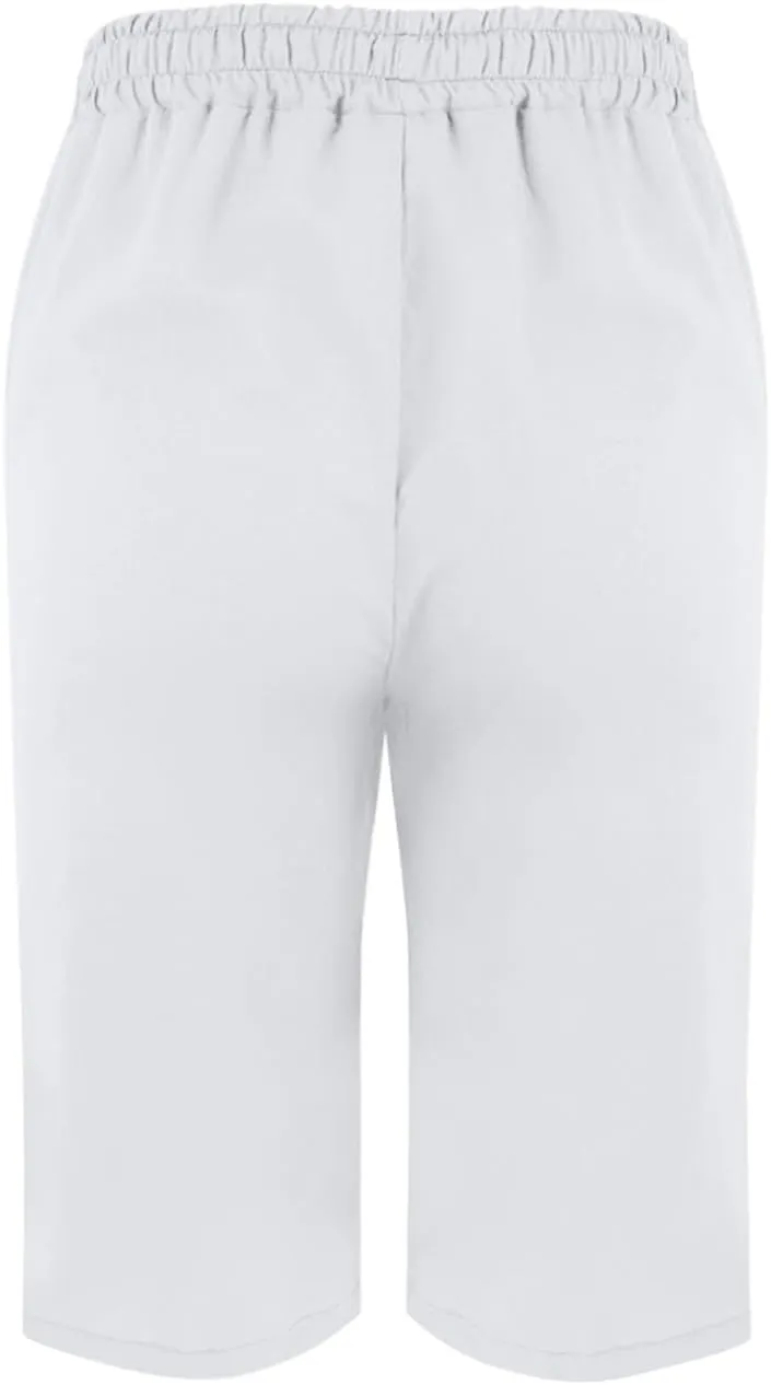 Cotton Linen Women's Five Quarter Pants 2025 Casual Double Side Large Pocket Pant Elastic Waist Summer Slit Legs Pants