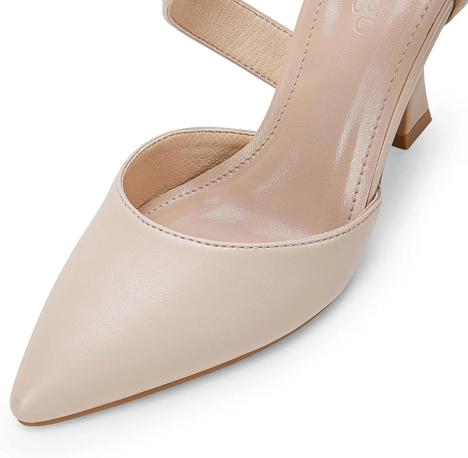Coutgo Women's One Cross Strap Pumps Pointed Toe Stiletto High Heels Buckle Strap Dress Party Wedding Shoes