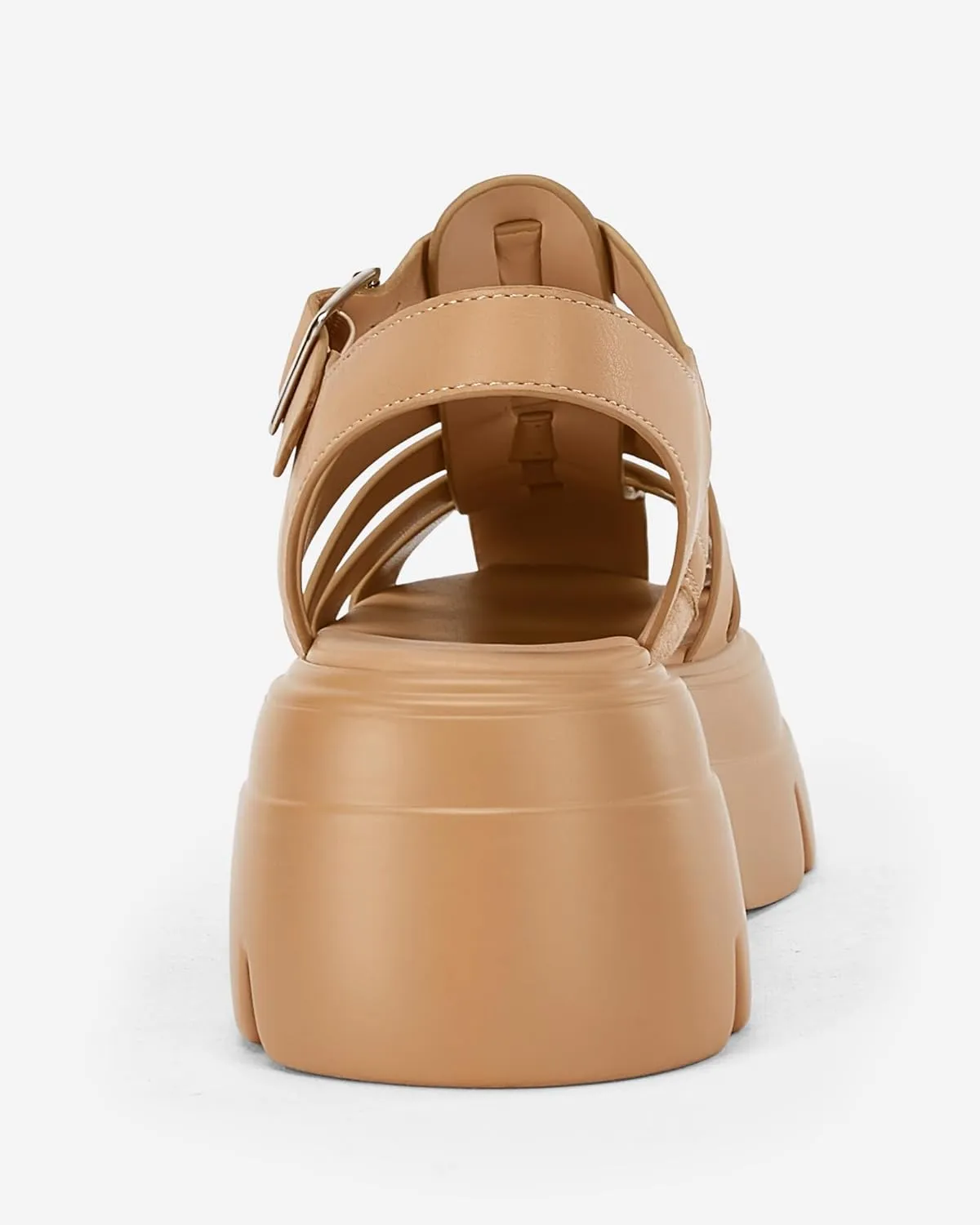 Coutgo Womens Platform Chunky Heels Sandals Gladiator Ankle Strap Heels Lug Sole Summer Fisherman Y2K Shoes