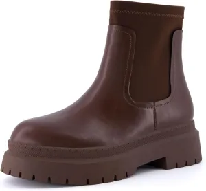 CUSHIONAIRE Women's Dee Chelsea Stretch boot  Memory Foam, Wide Widths Available