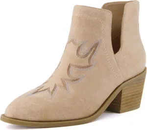 CUSHIONAIRE Women's Rustler Western bootie  Memory Foam, Wide Widths Available