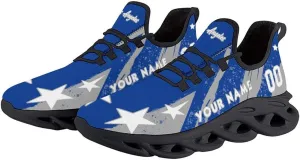 Custom Men's Sneakers Baseball Name & Number Breathable Fan Gift for Men Women Athletic Gym Slip-on Shoes Personalized Black White