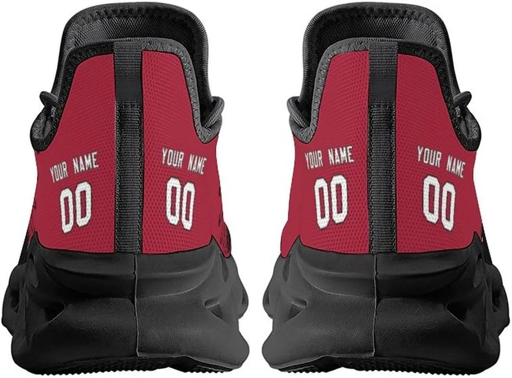 Custom Men's Sneakers Football Personalized Breathable Fan Gift Name & Number Athletic Gym Slip-on Shoes