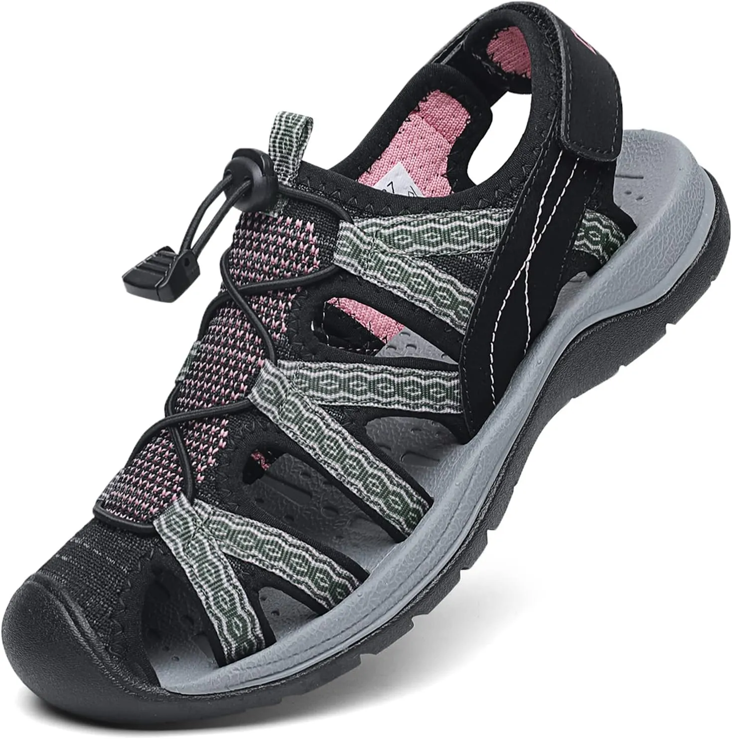 Dannto Women's Sport Sandals Close Toe Mesh Hiking Outdoor Athletic Casual Walking Sandals Water Shoes