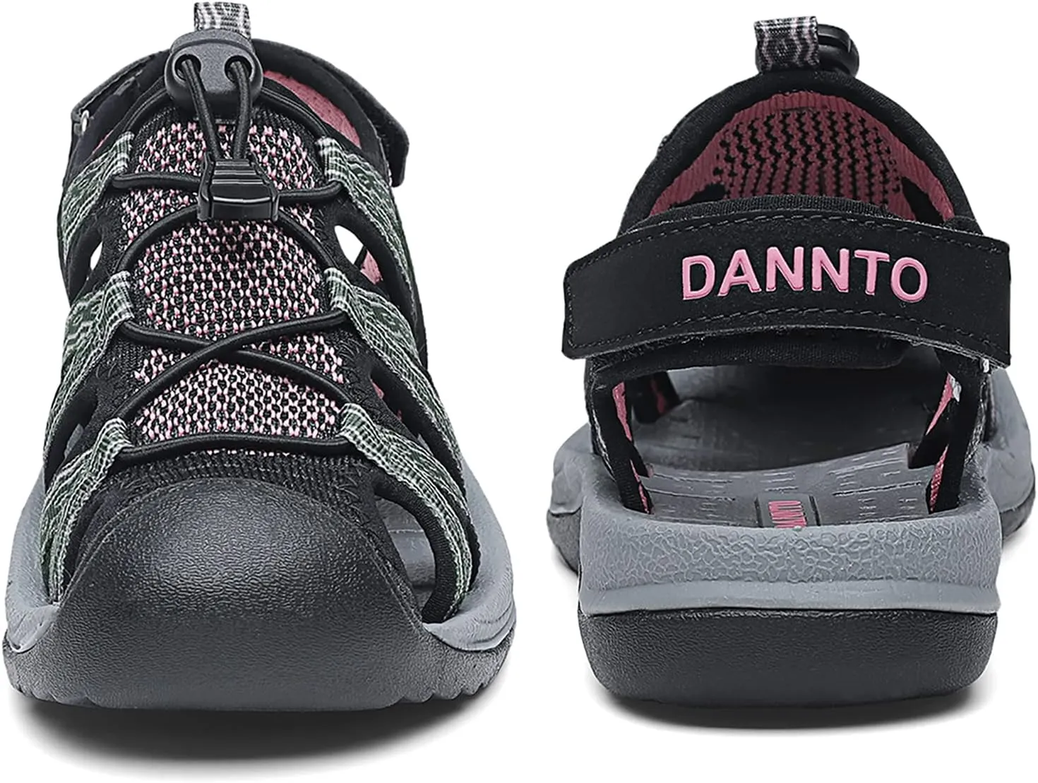 Dannto Women's Sport Sandals Close Toe Mesh Hiking Outdoor Athletic Casual Walking Sandals Water Shoes