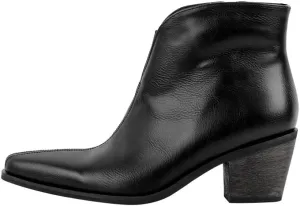 dollkiss Women's Pointed Toe Ankle Boots Block Heel Chelsea Cowboy Booties