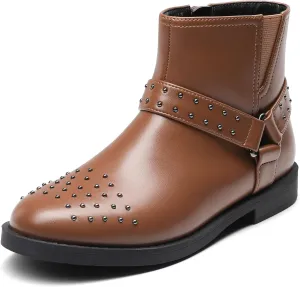 DREAM PAIRS Girls Boots Ankle Fashion Boots Little Kid/Big Kid