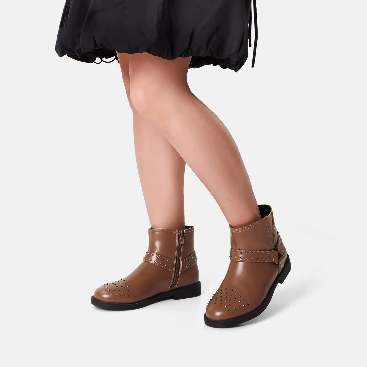 DREAM PAIRS Girls Boots Ankle Fashion Boots Little Kid/Big Kid