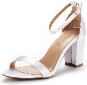 DREAM PAIRS Women's Chunk Low Heel Pump Sandals