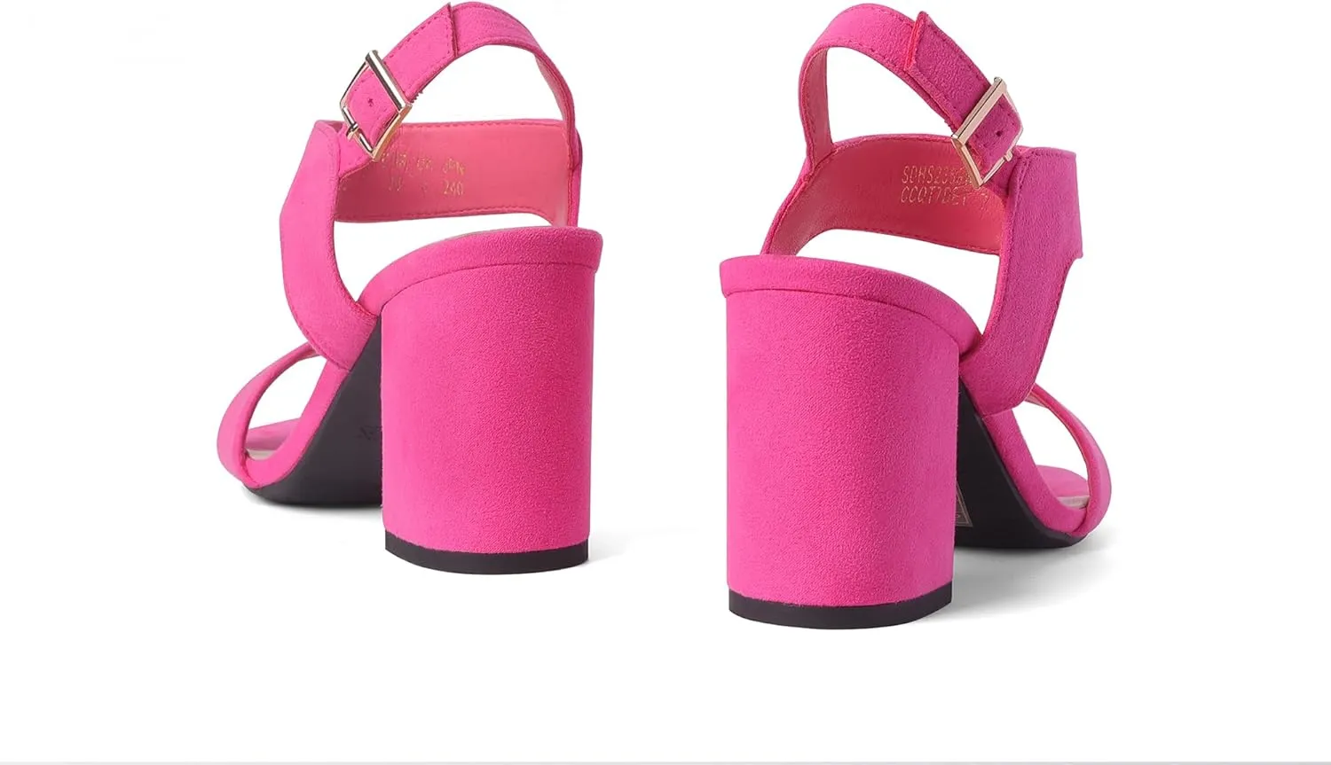 DREAM PAIRS Women's High Chunky Heels Square Toe Block Ankle Strap Dress Comfort Sandals