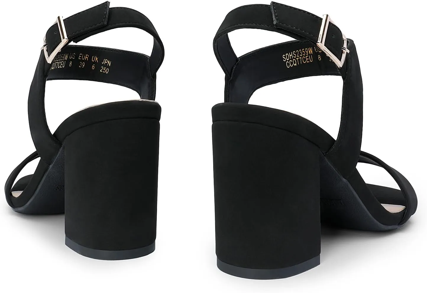DREAM PAIRS Women's High Chunky Heels Square Toe Block Ankle Strap Dress Comfort Sandals