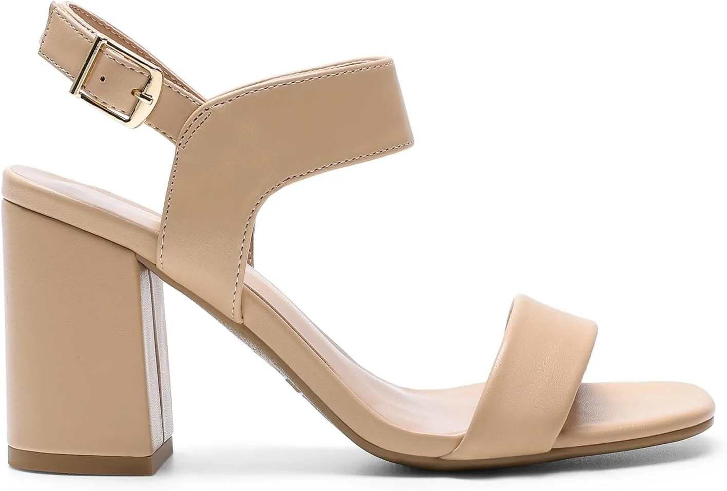 DREAM PAIRS Women's High Chunky Heels Square Toe Block Ankle Strap Dress Comfort Sandals