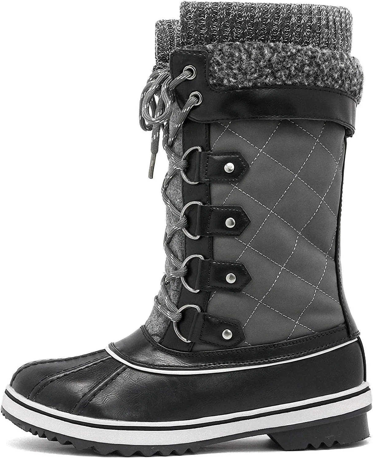 DREAM PAIRS Women's Mid-Calf Waterproof Winter Snow Boots MONTE_02