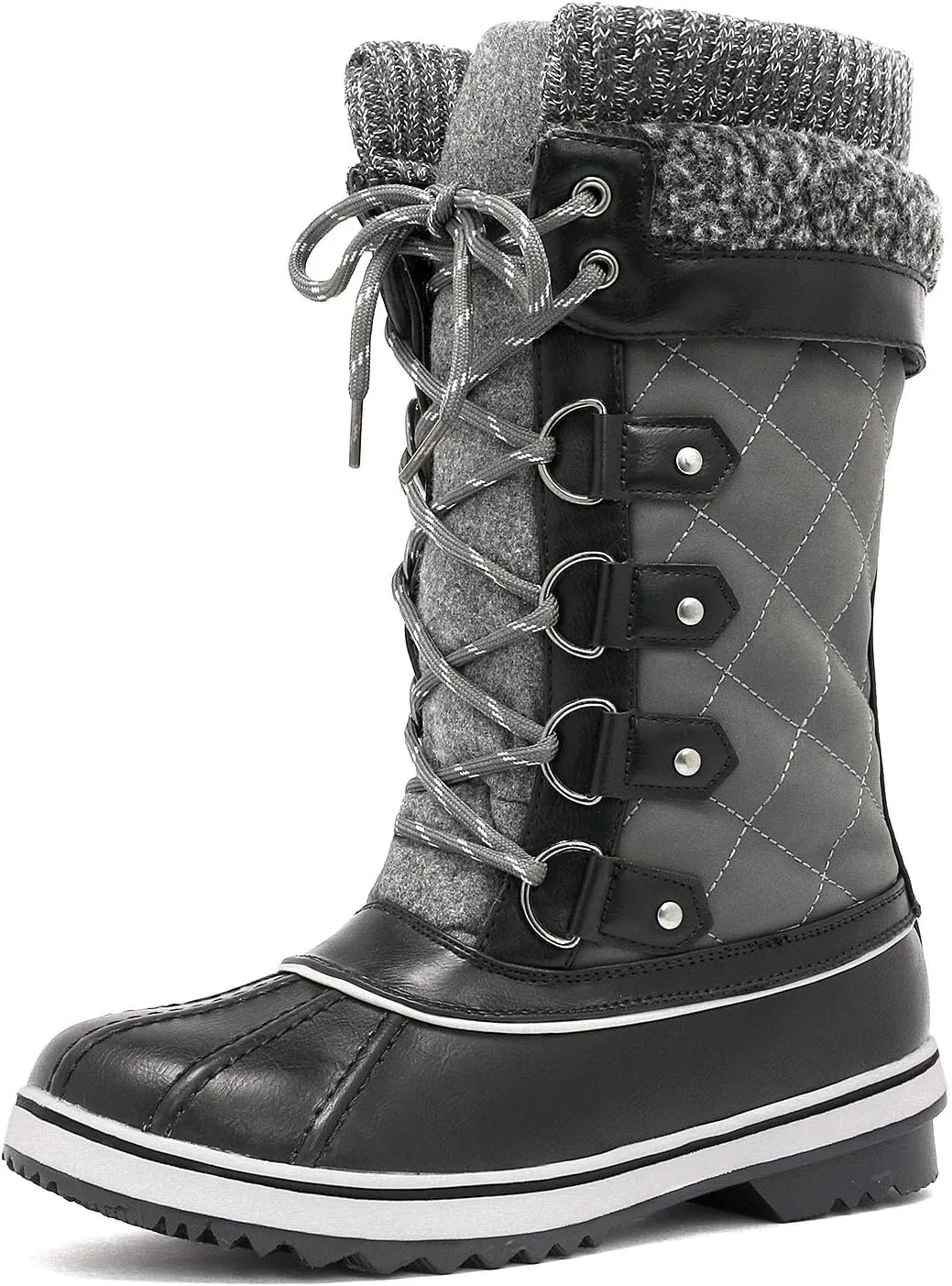 DREAM PAIRS Women's Mid-Calf Waterproof Winter Snow Boots MONTE_02