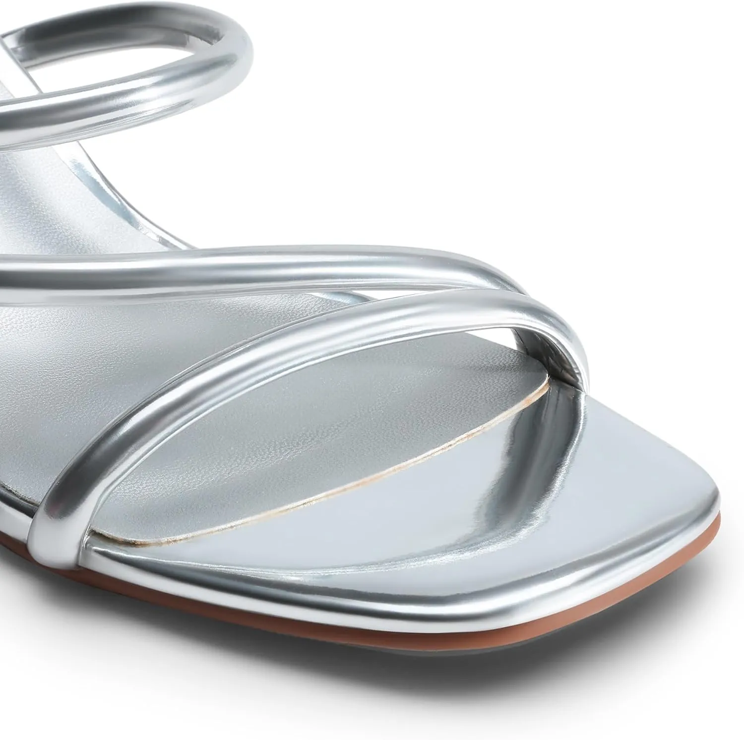 DREAM PAIRS Women's Strappy Heels Open Toe Low Chunky Heel Slip On Mules Square Block Sandals Dress Shoes