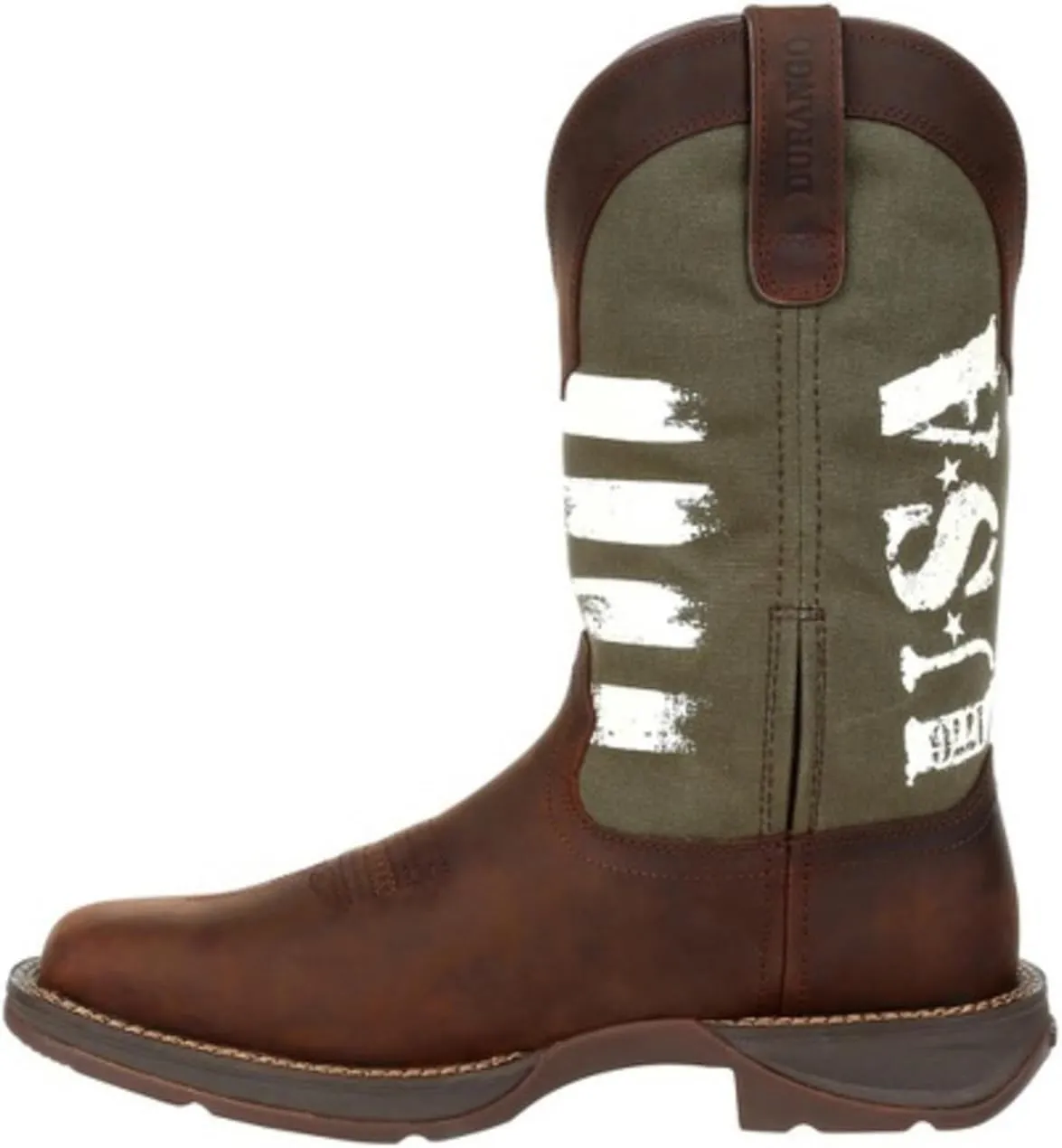 DURANGO Army Green USA Print Western Boot