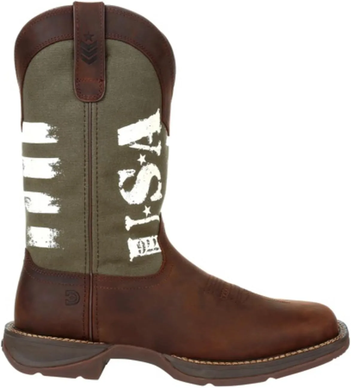 DURANGO Army Green USA Print Western Boot