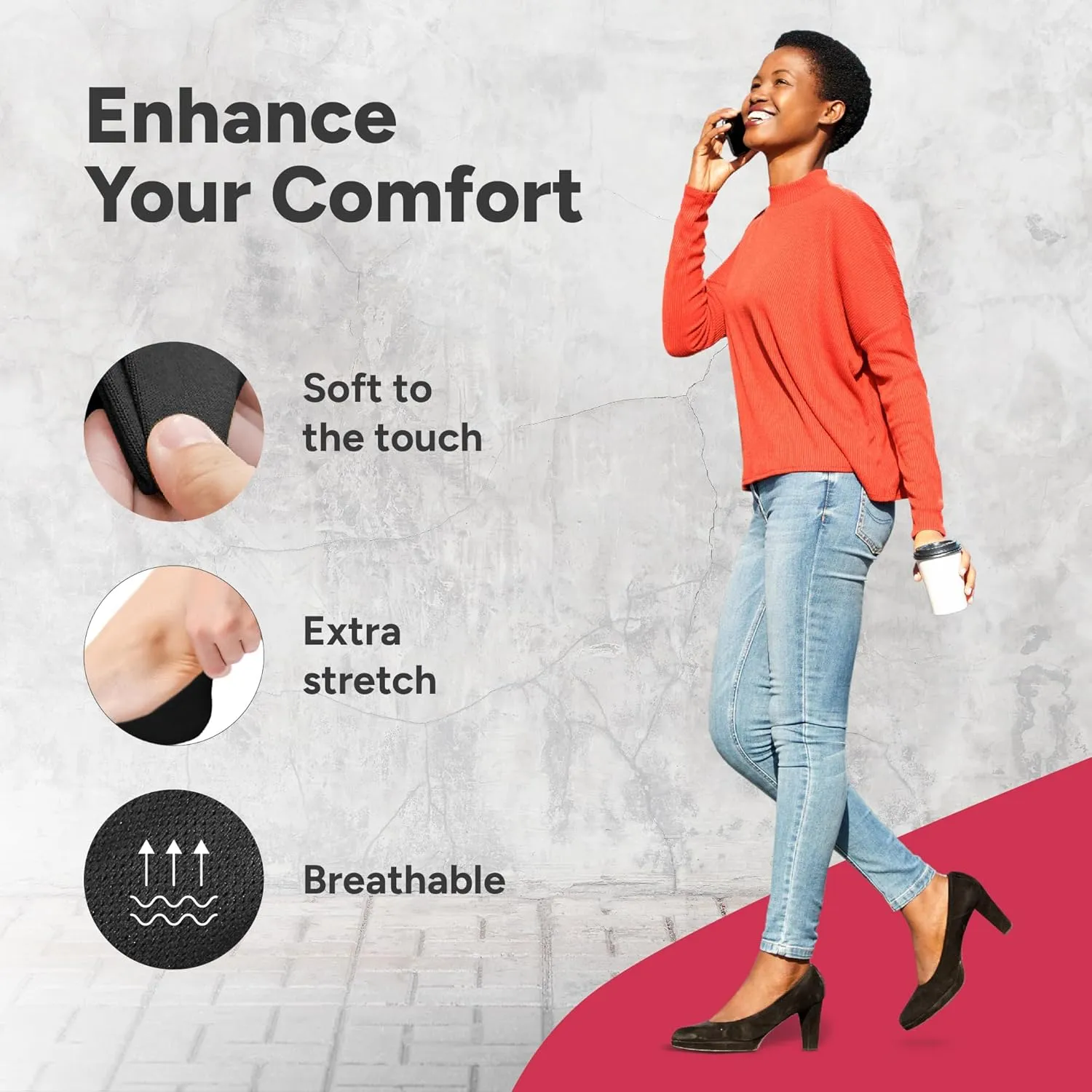 Eedor No Show Socks Womens Invisible Liner, Non Slip & Low Cut, Casual & Formal Wear, Soft & Stretchable